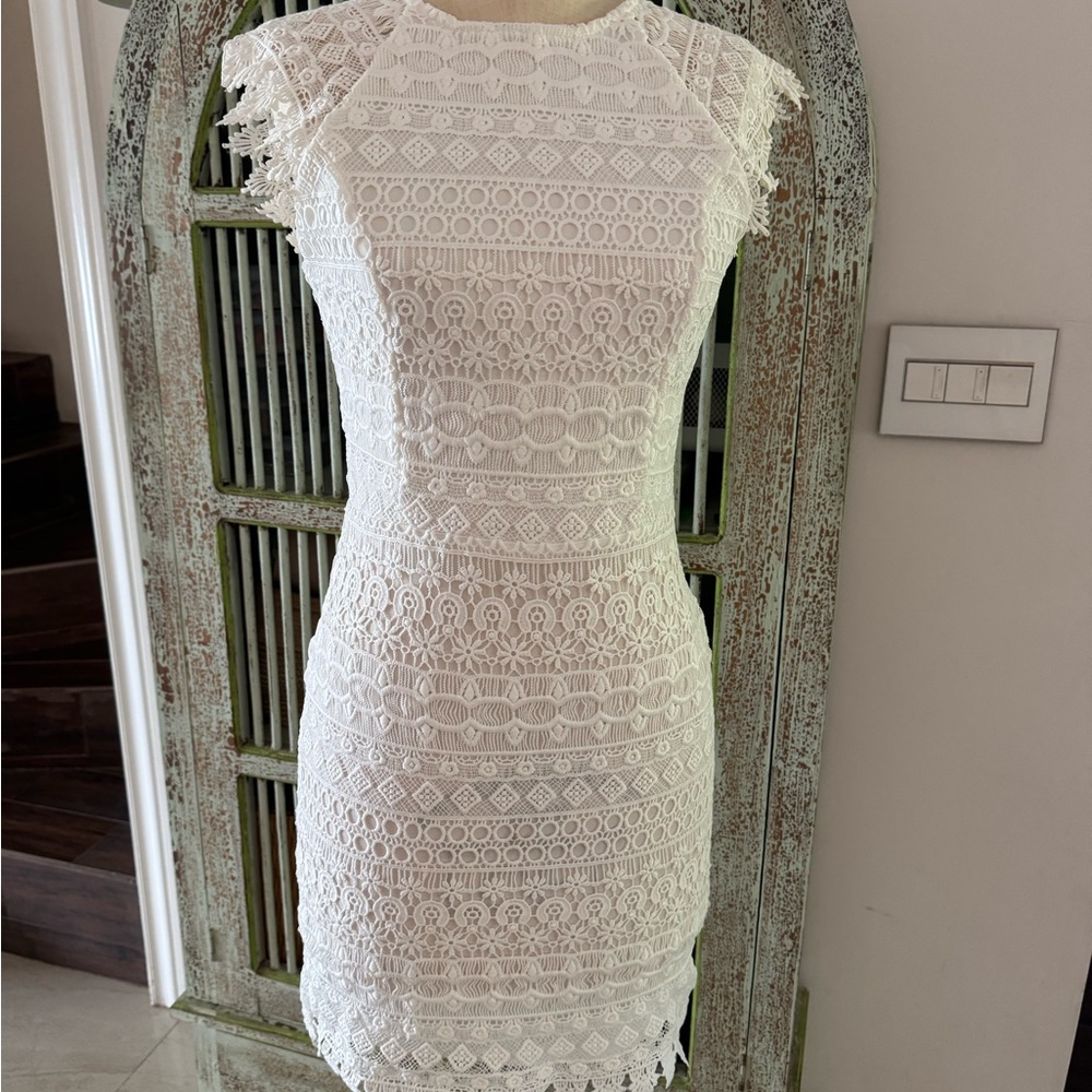 Marciano White Lace Mini Dress